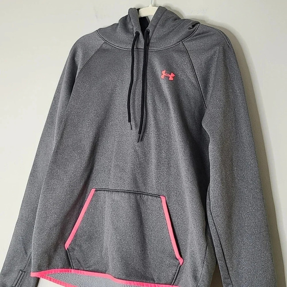 Under Armour Gray & Pink Storm Fleece Hoodie L - Picture 3 of 6